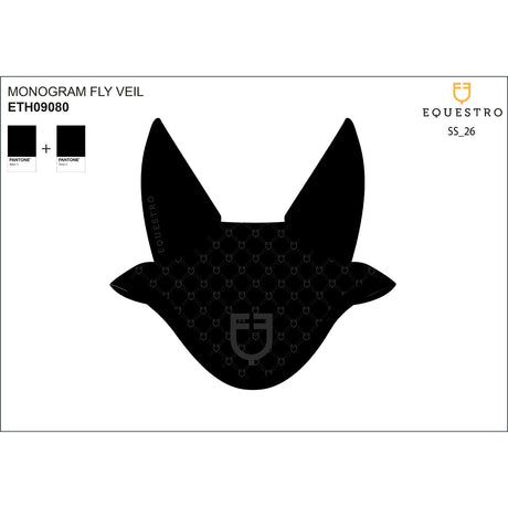 Fly veil with monogram print