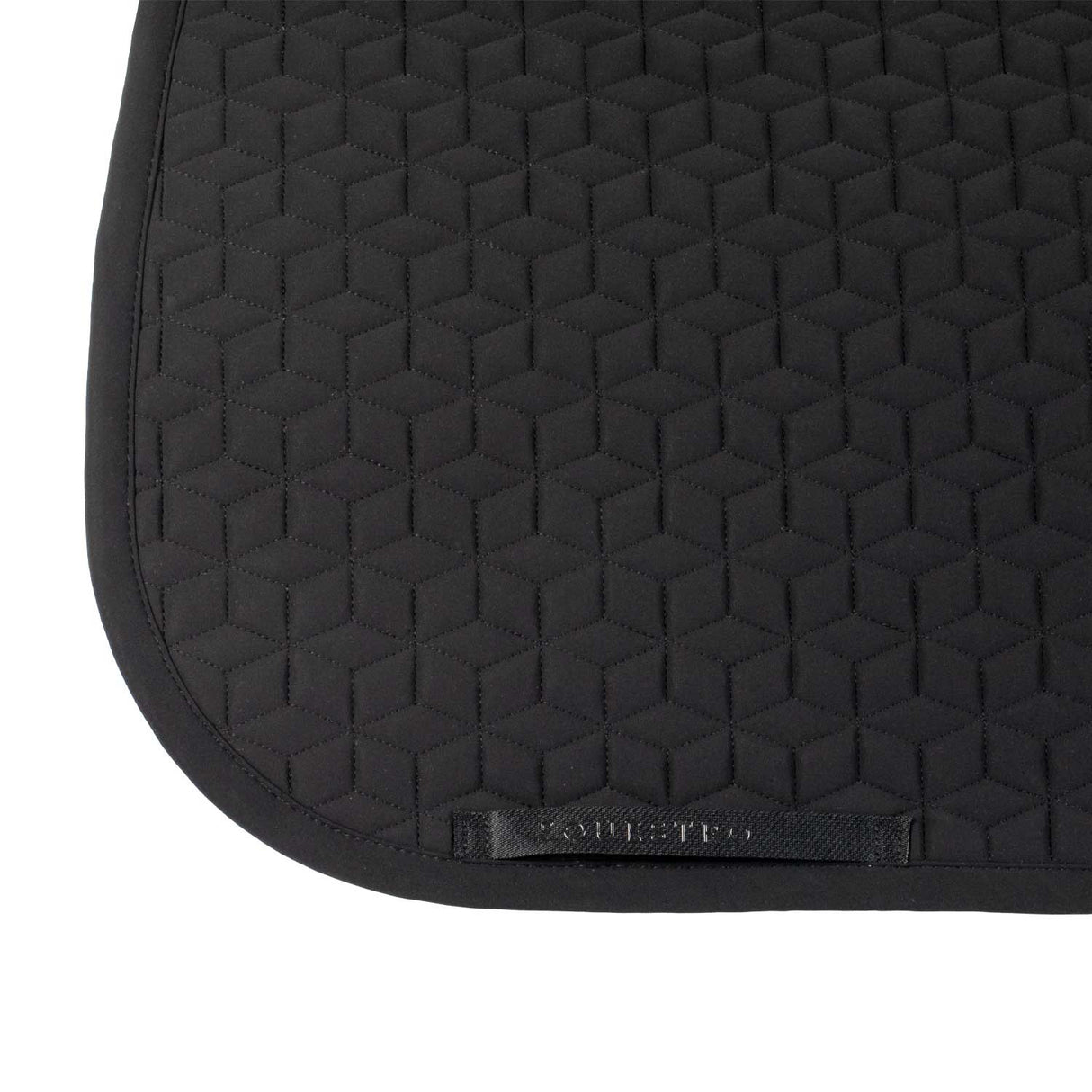 Dressage saddle pad with cube quilting