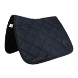 Dressage saddle pad in denim-effect technical fabric