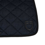 Dressage saddle pad in denim-effect technical fabric