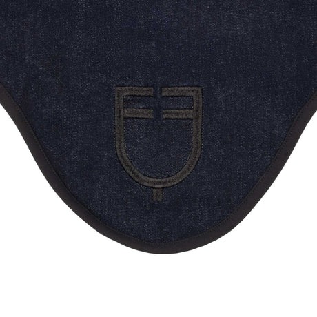 Fly veil in denim-effect technical fabric with logo