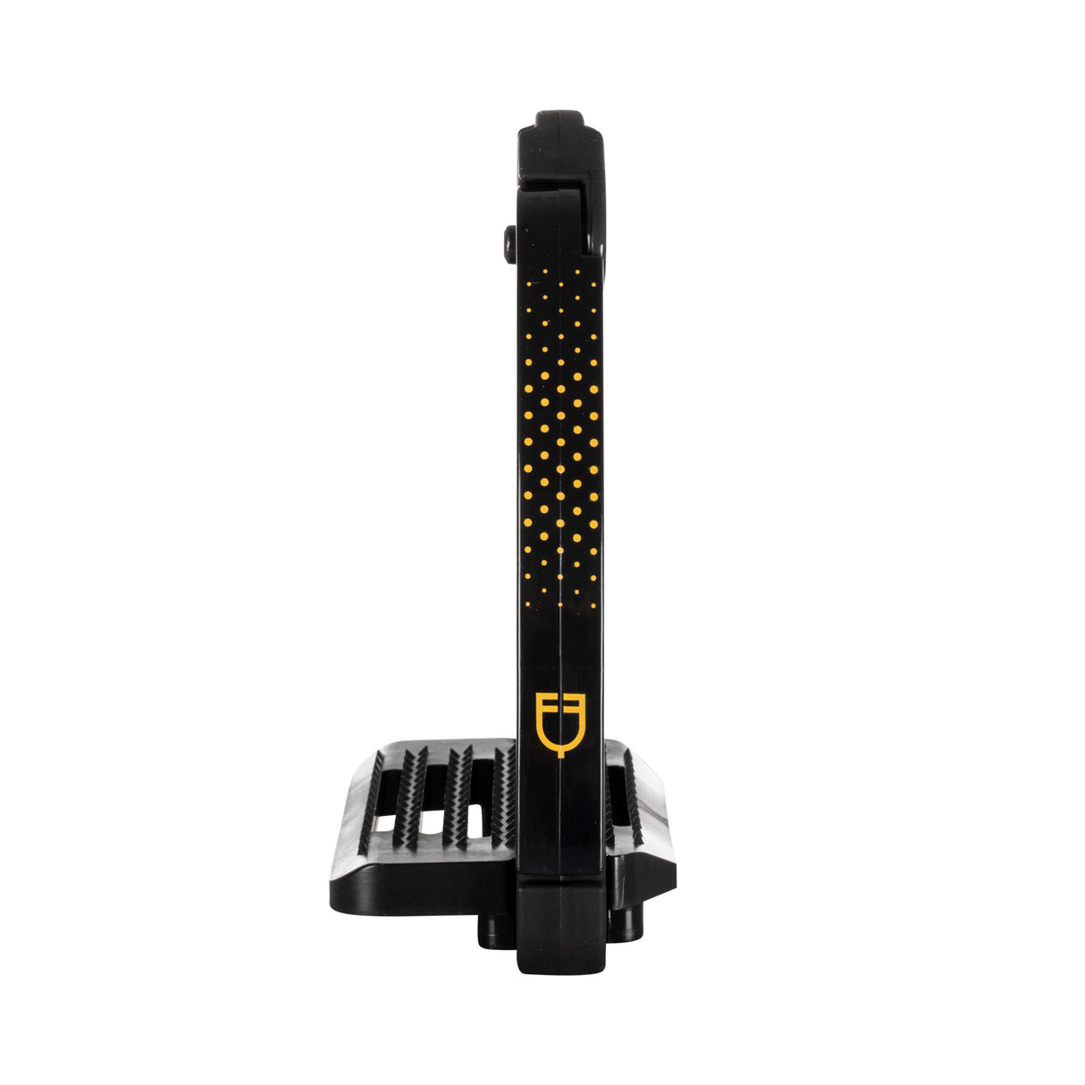 Equestro Junior Stirrups Side Opening And Wide Tread #colour_black