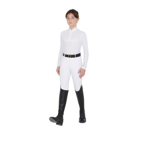 Girls' long-sleeved polo shirt