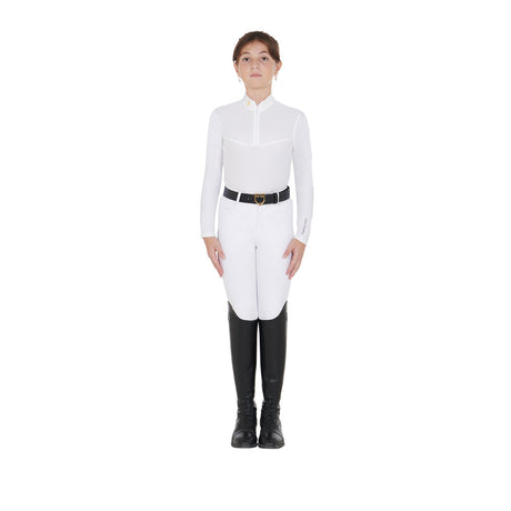 Girls' long-sleeved polo shirt