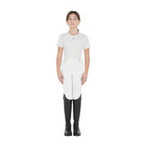 Equestro Girls' Fleece Lining Leggings #colour_white