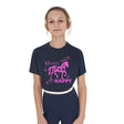 Girls' Horses Make Me Happy cotton T-shirt