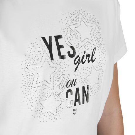 Girls' Yes Girl You Can cotton T-shirt