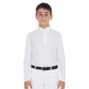 Equestro Boy's Long-Sleeved Polo Shirt In Technical Fleece Fabric