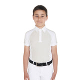 Equestro Boys' Slim Fit Competition Polo Shirt Four-Buttons