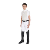Equestro Boys' Slim Fit Competition Polo Shirt Four-Buttons
