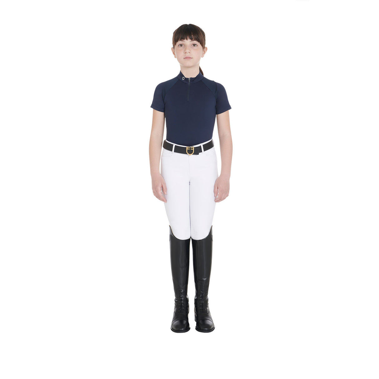 Kids' slim fit training polo shirt high performance
