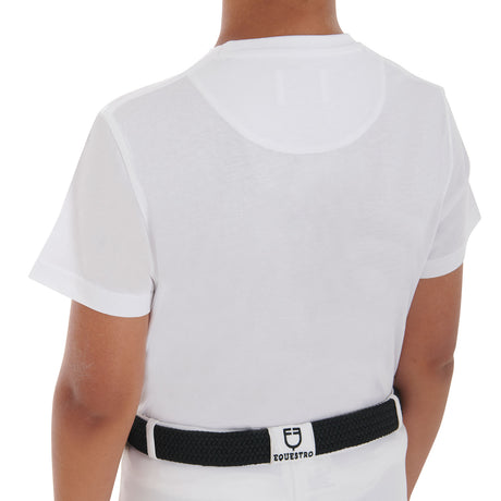 Equestro Kids' T-Shirt With Equestrian Print #colour_white