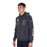 Men's sweatshirt with multi-logo hood