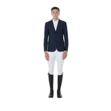 Men's competition jacket three buttons perforated fabric