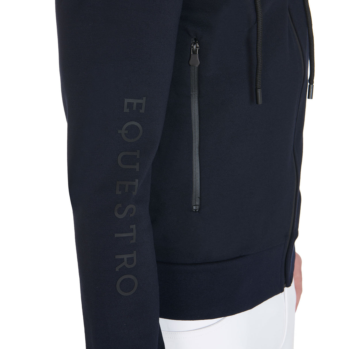 Equestro Men's Full Zip Interlock Sweatshirt #colour_blue