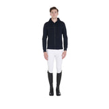 Equestro Men's Full Zip Interlock Sweatshirt #colour_blue