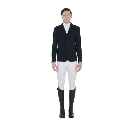 Men's competition jacket with contrasting embroidered logo