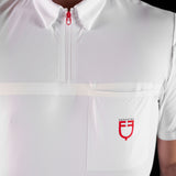 Equestro Equestro Ridertechnology Men's Competition Polo Shirt Short Sleeves And Zip