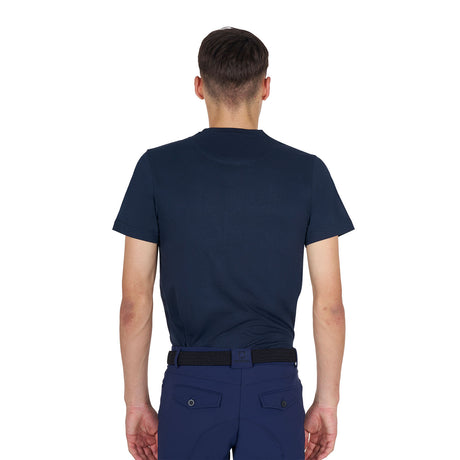 Men's basic T-shirt with chest lettering