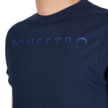 Men's basic T-shirt with chest lettering