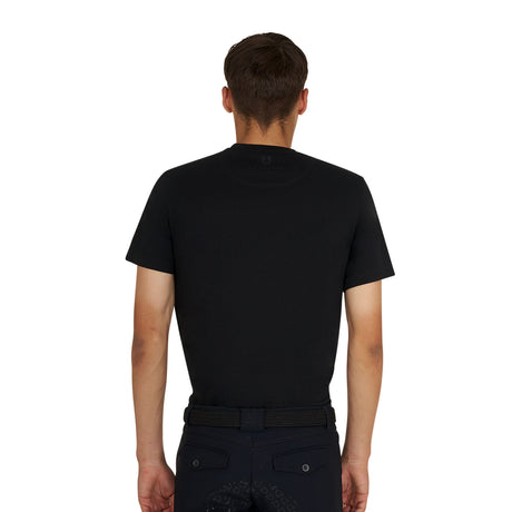 Men's basic T-shirt with glossy logo