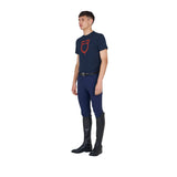 Men's basic T-shirt with glossy logo