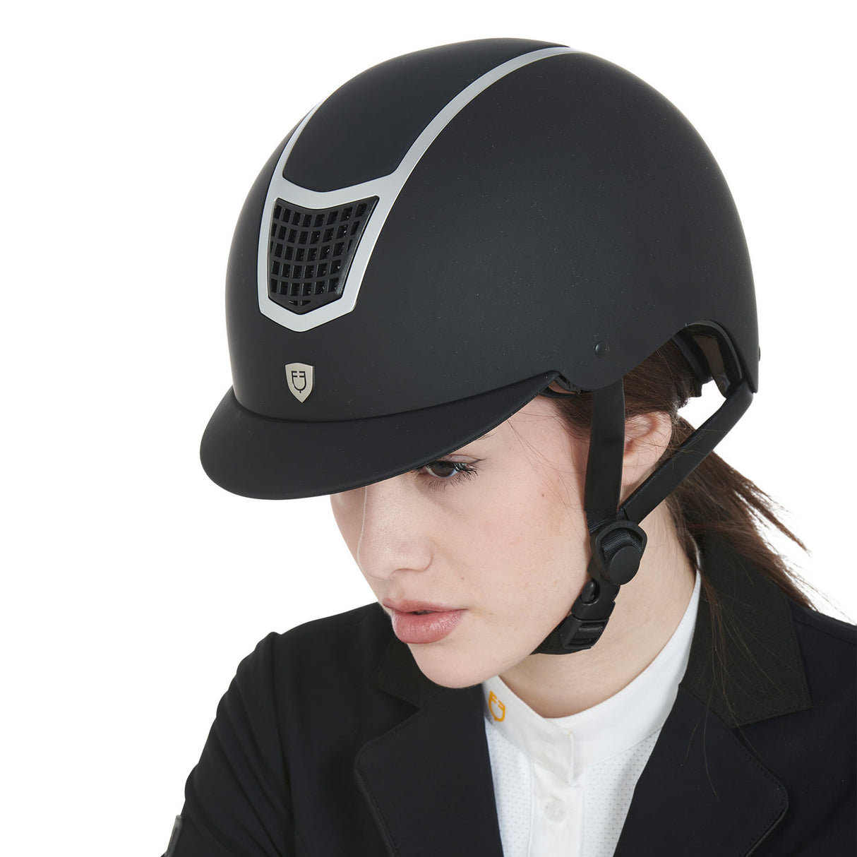 Ultra light helmet with polished frame homologation EN 1384-2023