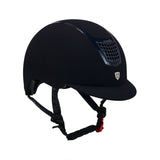 Helmet with colored velvet frame