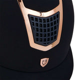 Helmet with colored velvet frame