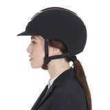 Helmet with colored velvet frame