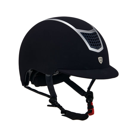 Helmet with colored velvet frame
