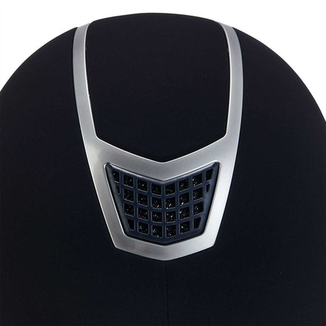 Helmet with colored velvet frame