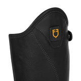 Unisex soft leather gaiters with side zip