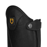 Unisex soft leather gaiters with side zip