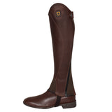 Unisex soft leather gaiters with side zip
