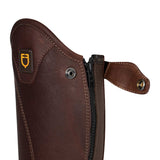 Unisex soft leather gaiters with side zip