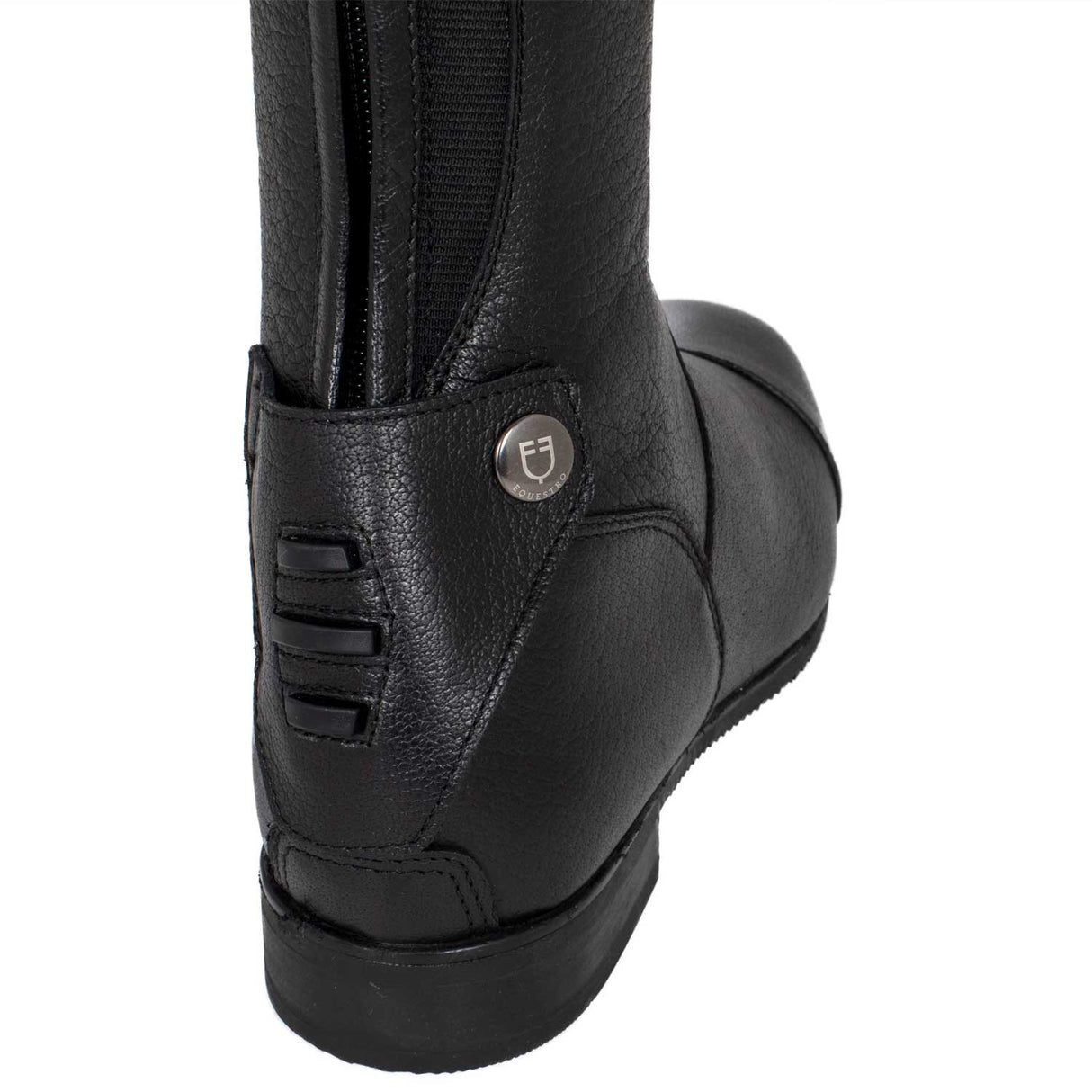 Unisex calfskin boots with rear zipper