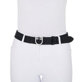 Equestro Leather Belt With Elastic And Lettering