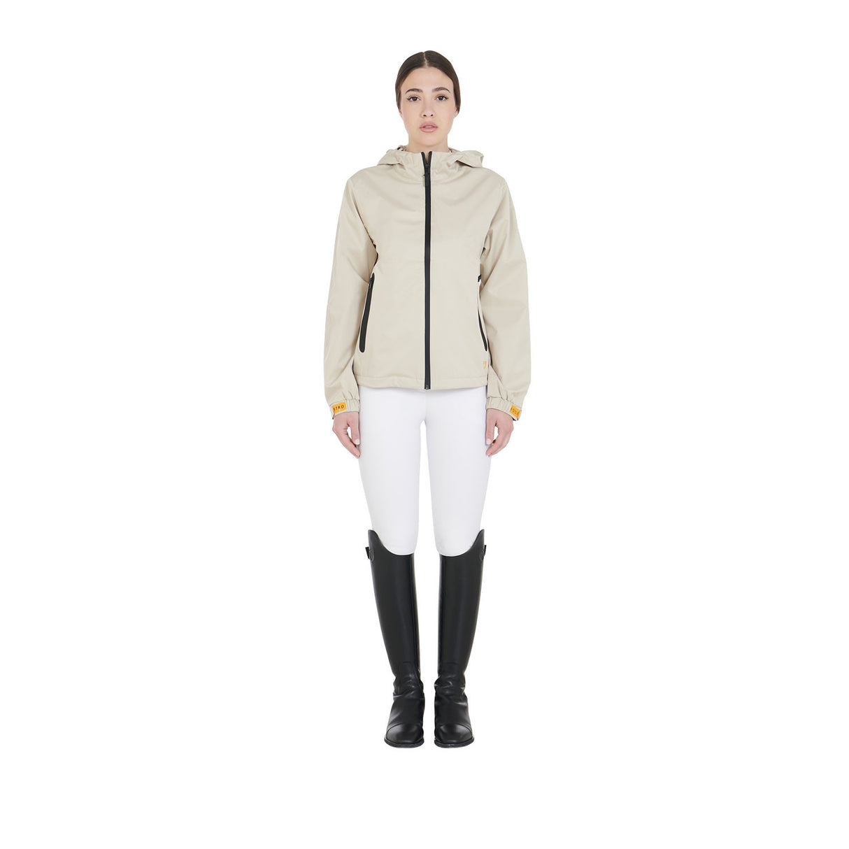 Women's three-layer technical raincoat