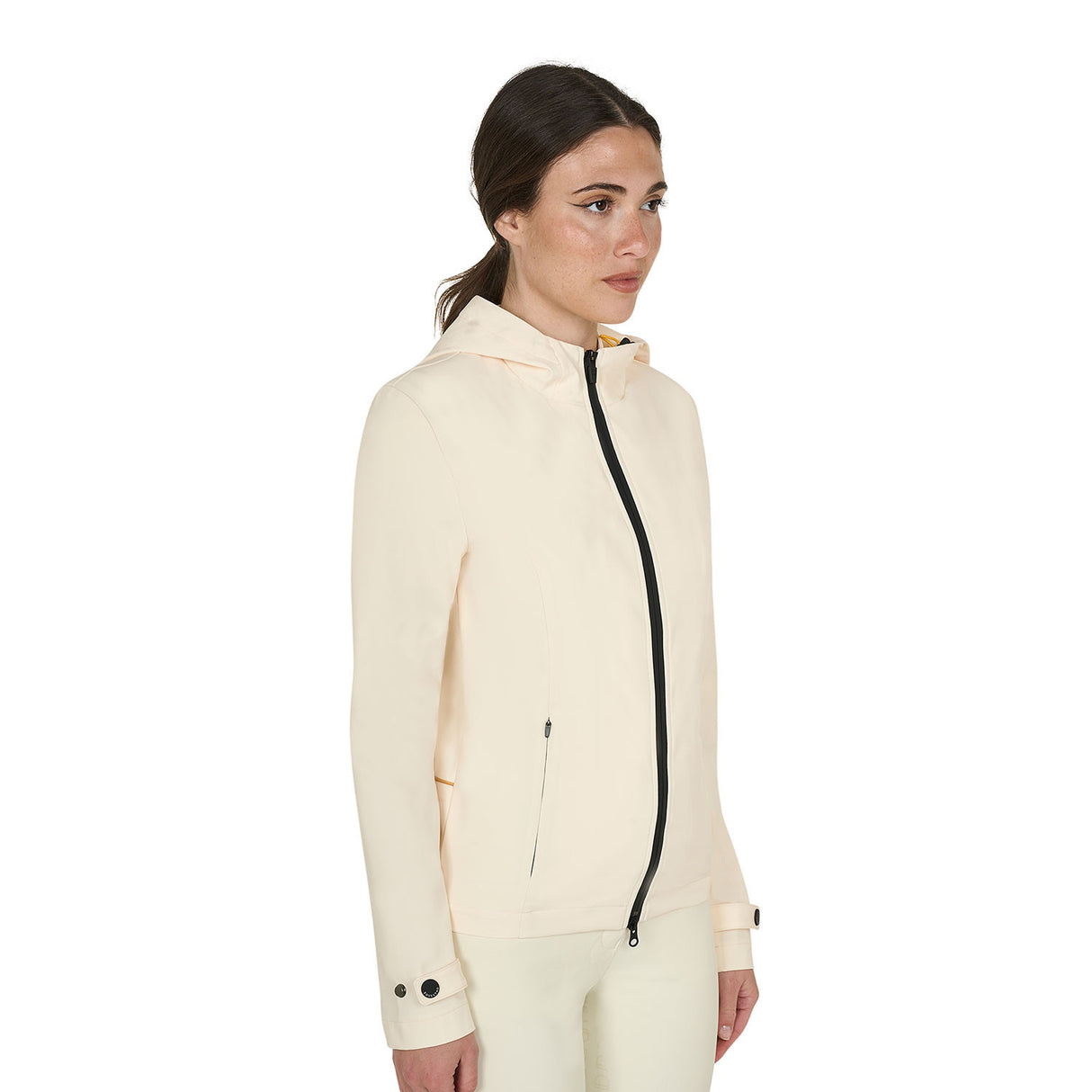 Women's slim fit softshell jacket with windproof zip