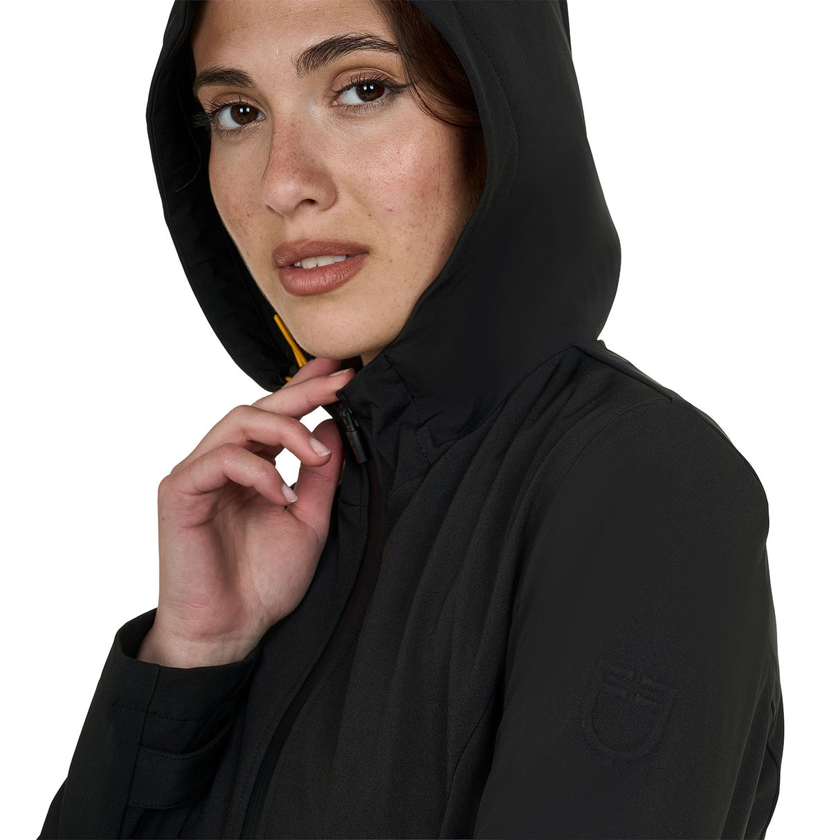 Women's slim fit softshell jacket with windproof zip