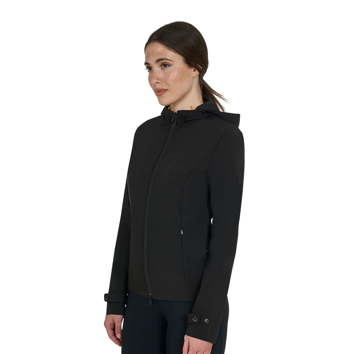 Women's slim fit softshell jacket with windproof zip