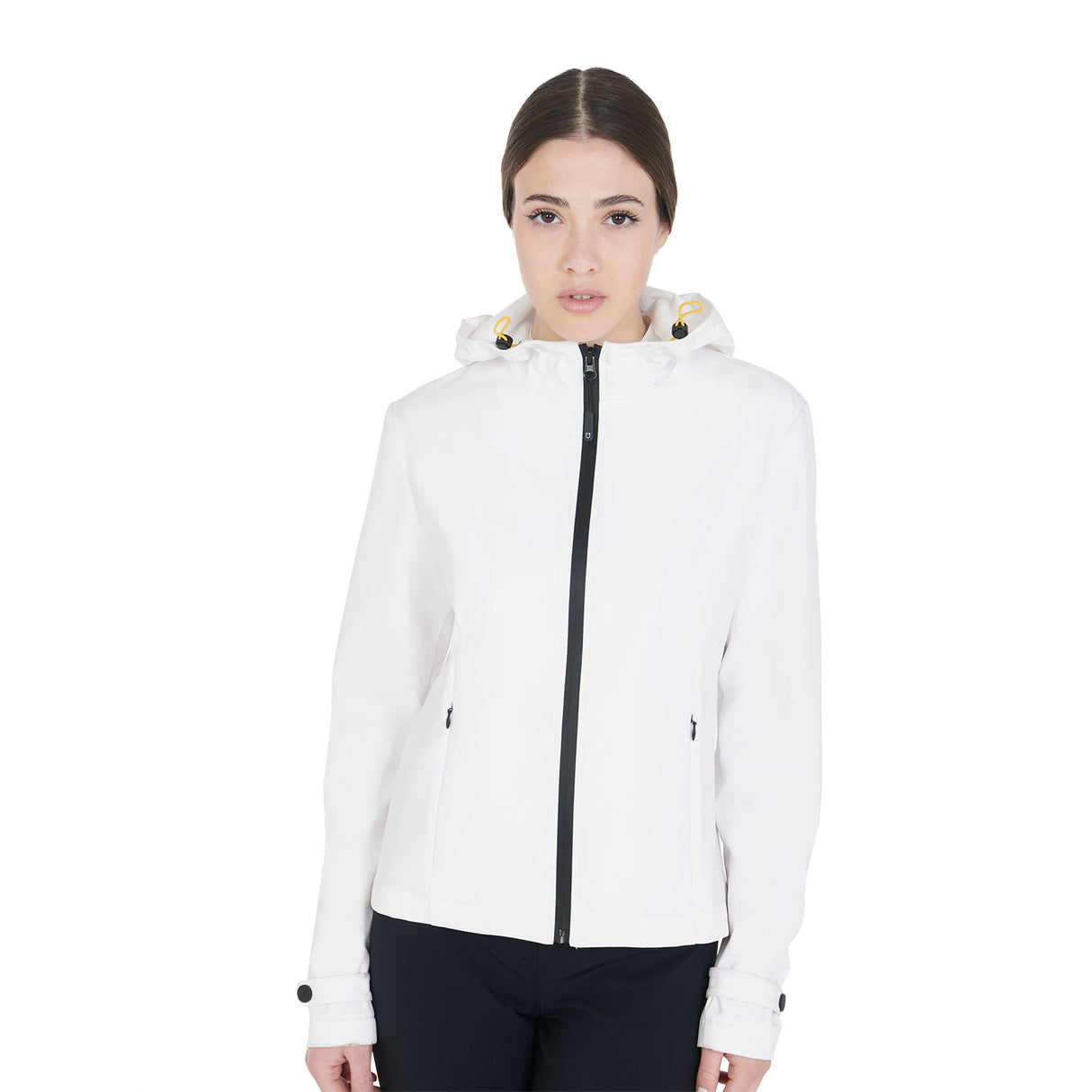 Women's slim fit softshell jacket with windproof zip