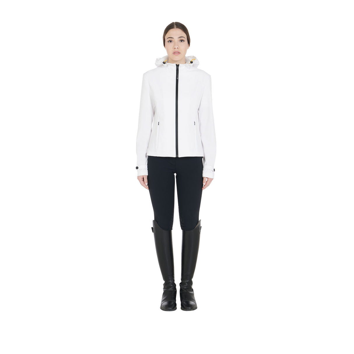 Women's slim fit softshell jacket with windproof zip