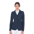 Women's competition jacket four buttons perforated fabric