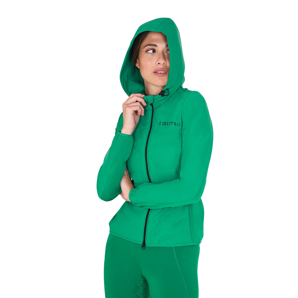 Women's down jacket in technical blend