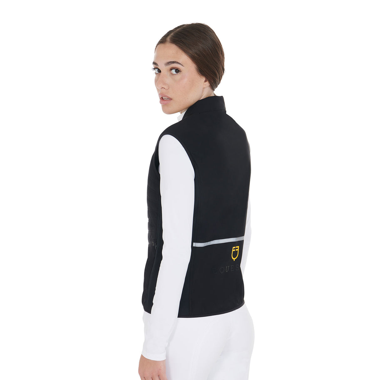 Women's slim fit vest in technical fabric