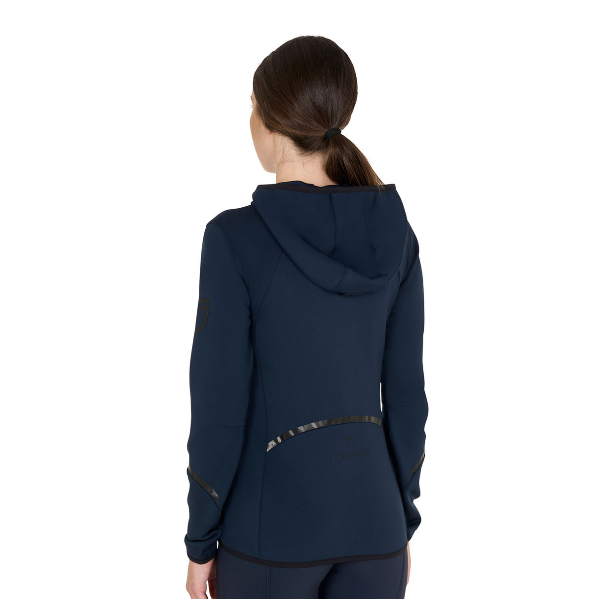 Women's technical sweatshirt in jersey with zip