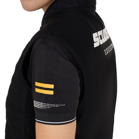 Equestro Women's Slim Fit Vest Scuderia Collection In Technical Fabric #colour_black