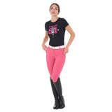 Equestro Women's Wild Life Printed Cotton T-Shirt #colour_black
